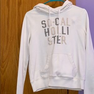 White hollister hoodie